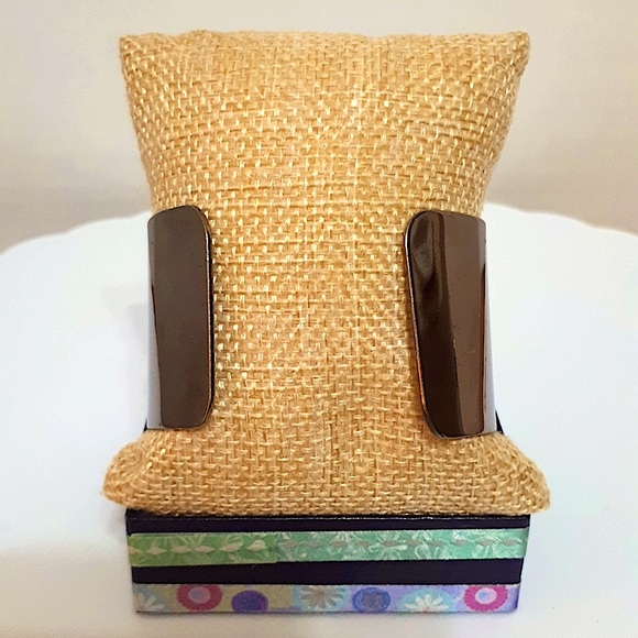 Vintage Gunmetal Floral Cuff/Bangle - Picture 2 of 4